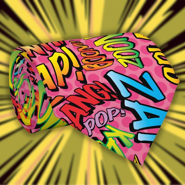 Comic Book Pop Art SOUNDS Superhero Ties (Creator Uploaded)