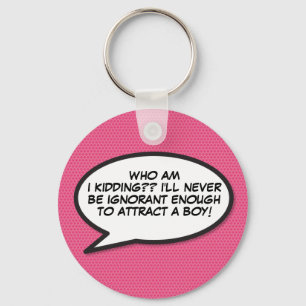 Comic Book Pop Art Speech Bubble Key Ring