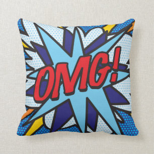 Comic Book Pop Art SPLAT! OMG! Cushion