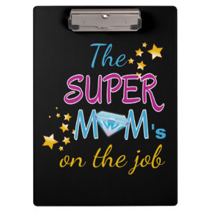 Comic Book Pop Art Superhero Mum Mother's Day Clipboard