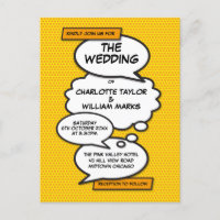 Comic Book Pop Art Wedding Invitation