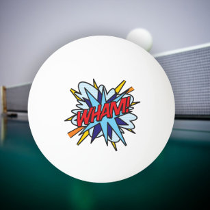 Comic Book Pop Art WHAM BANG Ping Pong Ball
