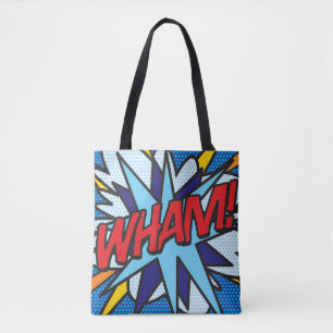 Comic Book Pop Art WHAM! BANG! Tote Bag