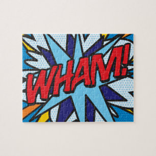 Comic Book Pop Art WHAM Jigsaw Puzzle