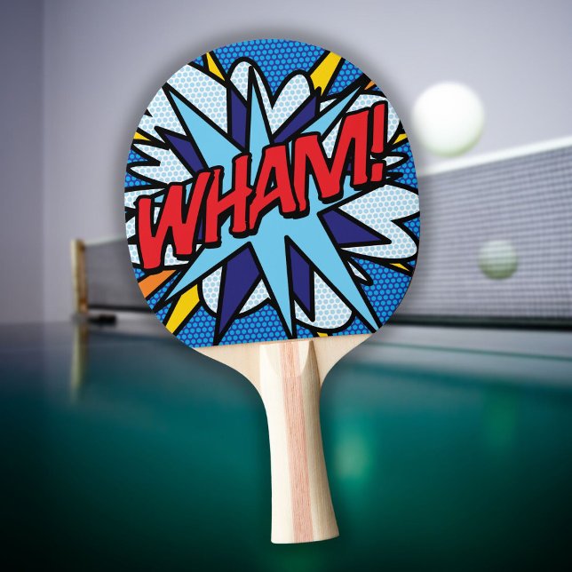 Comic Book Pop Art WHAM! Ping Pong Paddle (Creator Uploaded)