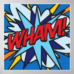 Comic Book Pop Art WHAM Poster