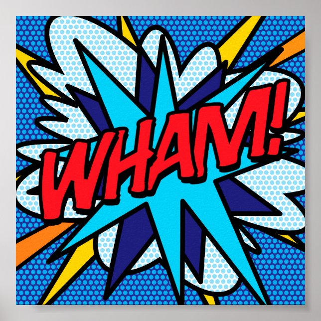 Comic Book Pop Art WHAM Poster (Front)