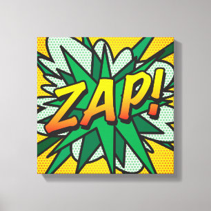 Comic Book Pop Art ZAP Canvas Print