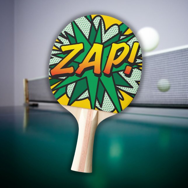 Comic Book Pop Art ZAP Modern Modern Fun Ping Pong Paddle (Creator Uploaded)