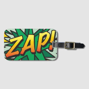 Comic Book Pop Art ZAP! personalised Luggage Tag