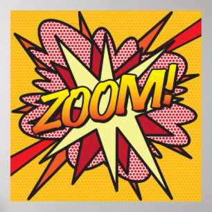Comic Book Pop Art ZOOM Poster