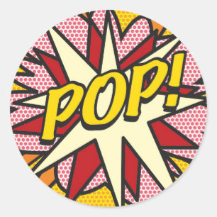 Comic Book POP! Classic Round Sticker
