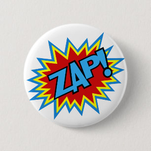 Comic Book Pow! Burst 6 Cm Round Badge