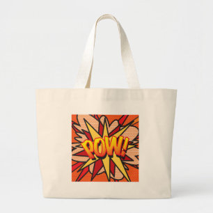 Comic Book POW! Large Tote Bag