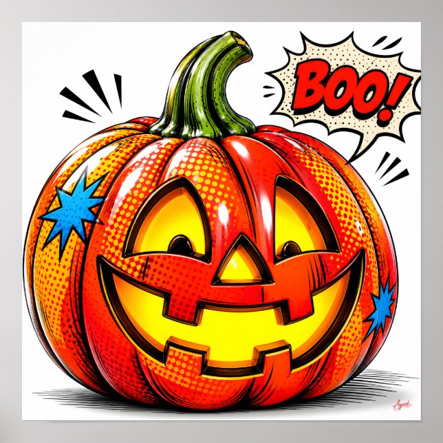 Comic Book Pow Pumpkin I. Poster (Front)
