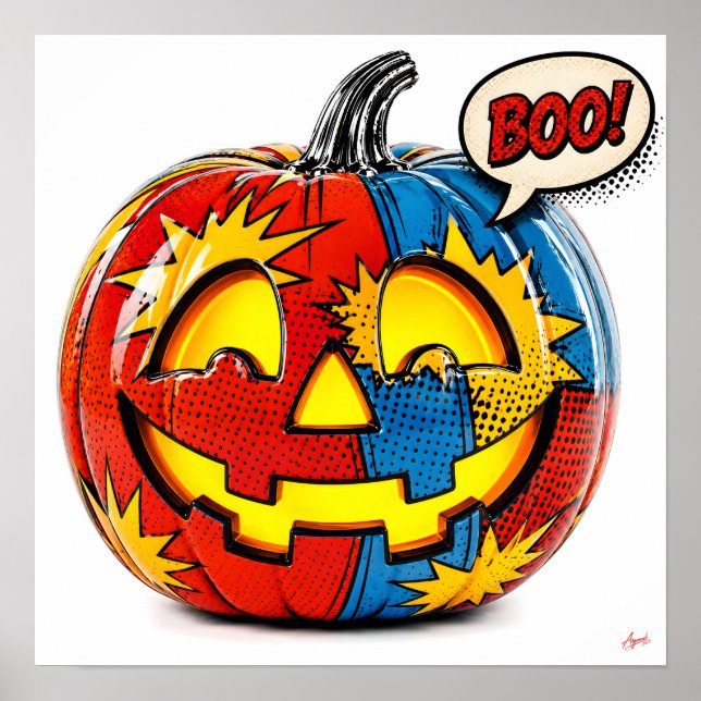 Comic Book Pow Pumpkin II. Poster (Front)