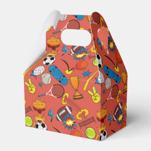 Comic Book Retro Sports Athletic Balls Favour Box