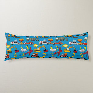 Comic Book Retro Trucks Cars Vehicles Aeroplanes Body Cushion