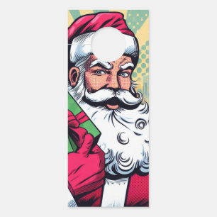 Comic book Santa/Christmas Door Hanger