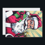Comic book Santa/Christmas  Holiday Card<br><div class="desc">comic book style</div>