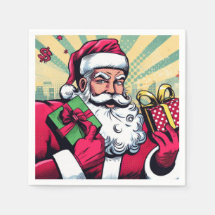 Comic book Santa/Christmas  Napkin