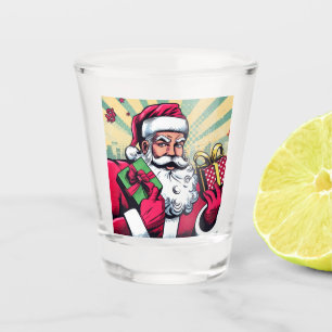 Comic book Santa/Christmas  Shot Glass