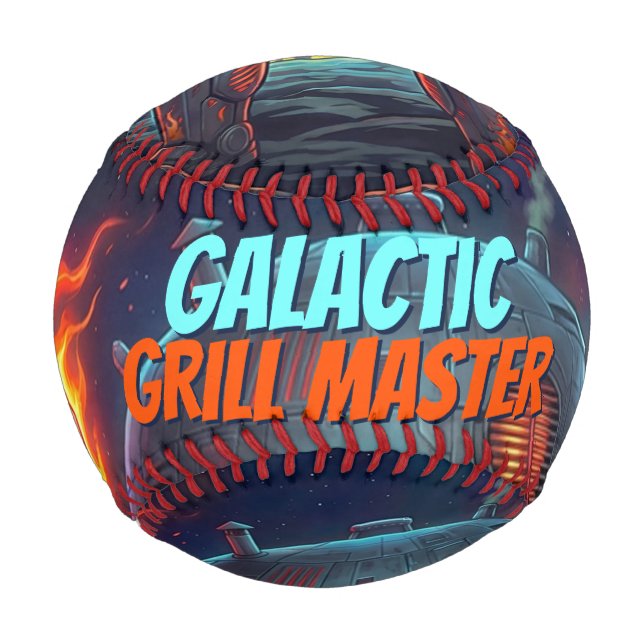 Comic Book Space Alien Grill Retro Pop Art Baseball (Back)