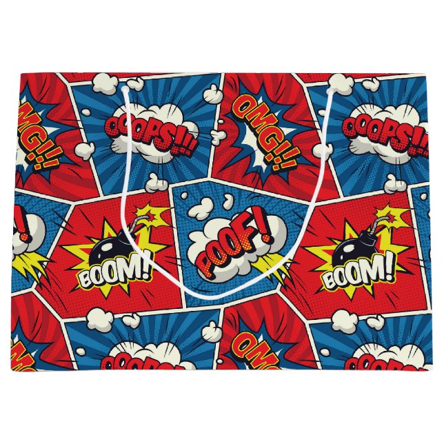Comic Book Speech Bubble Gift Bag (Front)