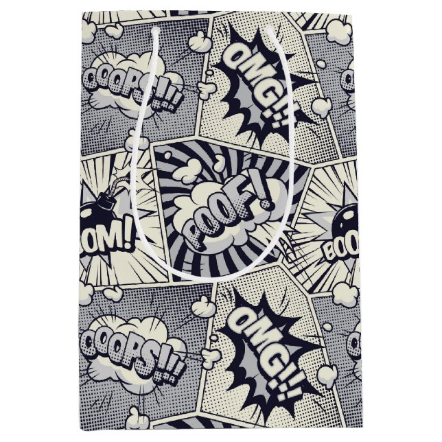 Comic Book Speech Bubble Gift Bag (Front)