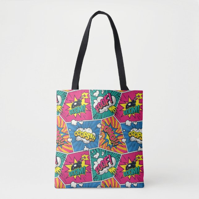 Comic Book Speech Bubble Tote (Front)