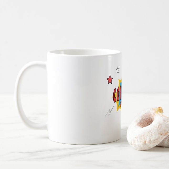Comic Book Store  Coffee Mug (With Donut)
