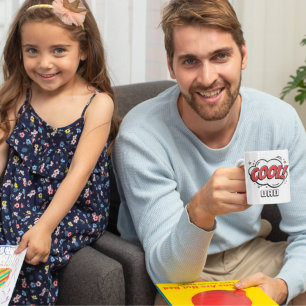 Comic Book Style Pattern Cool Dad White Coffee Mug