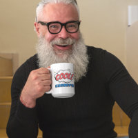 Comic Book Style Pattern Cool Grandpa White