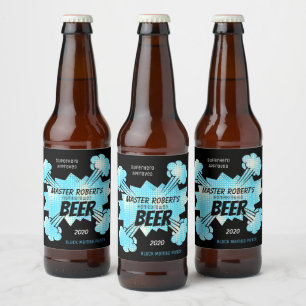 Comic Book Style Personalised Beer Bottle Label