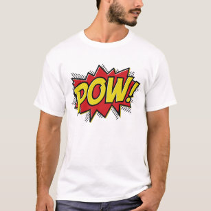 comic book style pow boom bang design t shirt