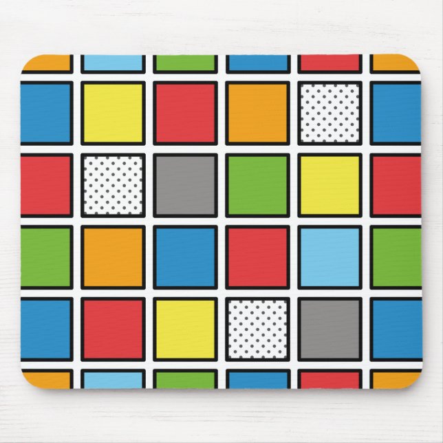 Comic Book Style Squares Mouse Pad (Front)