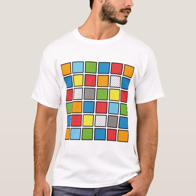 Comic Book Style Squares T-Shirt (Front)
