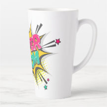 Comic Book Super Mum Latte Mug