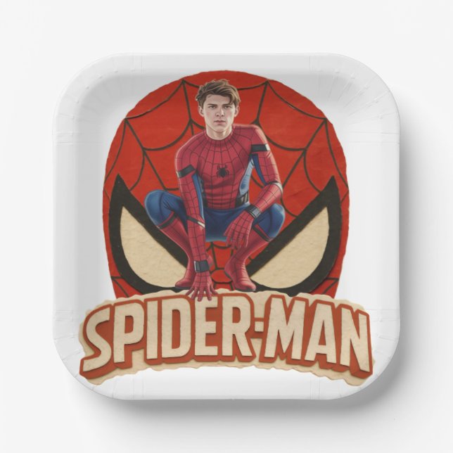 Comic Book Superhero Paper Plate (Front)