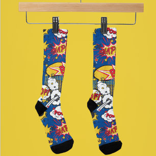Comic Book Superhero Socks