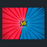 Comic book versus background, classic pop-art styl poster<br><div class="desc">Comic book versus background,  classic pop-art style,  superhero battle intro,  halftone print texture
pop, art, background, comic, superhero, cartoon, versus, hero, book, graphic design, action, poster, battle, fight, retro, icon, element, halftone, decor, war, vintage, illustration, retro, </div>