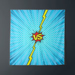 Comic book versus background, classic pop-art styl tapestry<br><div class="desc">Comic book versus background,  classic pop-art style,  battle intro,  halftone print texture
comic,  book,  background,  pop,  art,  battle,  versus,  superhero,  cartoon,  icon,  graphic design,  bubble,  element,  action,  cool,  fight,  hero,  poster,  text,  clash,  vintage,  illustration,  retro, </div>