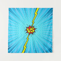Comic book versus background, classic pop-art styl