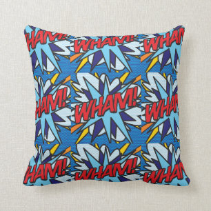 Comic Book WHAM! KA-POW! Cushion