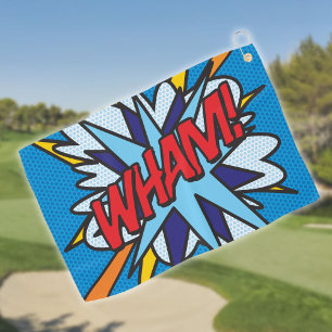Comic Book WHAM Modern Fun Trendy Golf Towel