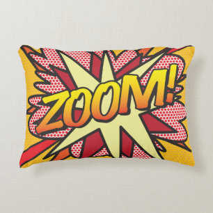 Comic Book ZOOM! accent pillow cushion
