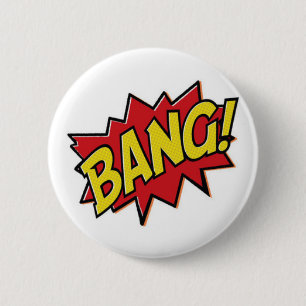 Comic Books Superhero Bang Button