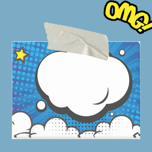 Comic Bubble Book Pop Art Blue Post-it Notes