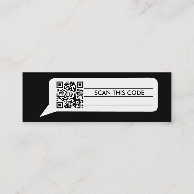 Comic Bubble Mini Business Card (Front)