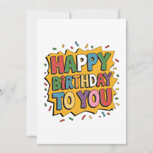 Comic Burst Happy Birthday